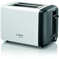 Bosch TAT3P421DE Kompakt Toaster, DesignLine, weiß /schwarz