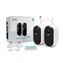 Arlo Essential 2 2K Outdoor Kamera außen - 2er Set weiß