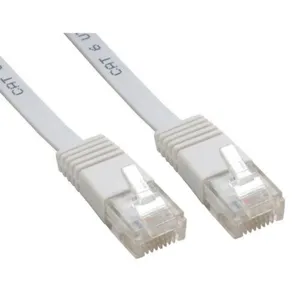 Good Connections Patch Flachband Netzwerkkabel RJ45 CAT6 20m Weiss