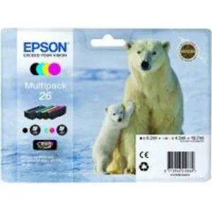 Epson 26XL Original Druckerpatronen Multipack Cyan, Magenta, Gelb Schwarz T2636