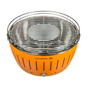 LotusGrill G435 Holzkohlegrill XL rauchfrei, mandarinorange