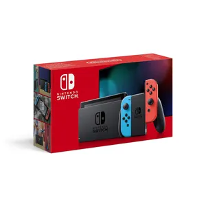 Nintendo Switch Konsole mit verbesserter Akkuleistung rot blau