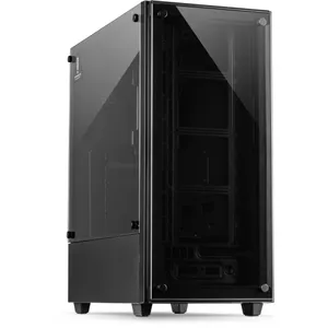 Inter-Tech C-303 Mirror, Midi Tower ATX Gehäuse, Schwarz 