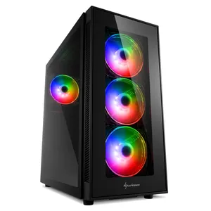 Sharkoon TG5 PRO Midi-Tower ATX Gaming Gehäuse RGB LED, Seitenfenster