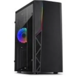 Inter-Tech B-02RGB Gaming Tower ATX/MicroATX Gehäuse Schwarz 