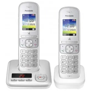 Panasonic KX-TGH722G schnurloses DECT Festnetztelefon AB, 2x Mobilteil silber