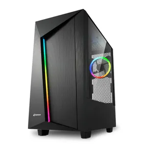 Sharkoon REV100 Midi-Tower ATX Gaming Gehäuse RGB, Seitenfenster