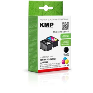 KMP Tintenpatronen Multipack ersetzt Canon PG-545XL + CL-546XL (BK + Farbig)