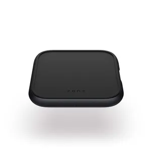 Zens Aluminium Series Single + USB-C Ladegerät 18W 1x 10W Qi schwarz