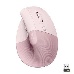 Logitech Lift Vertical Rosa - Ergonomische Kabellose Maus 