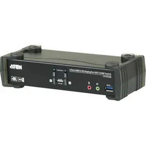 Aten CS1922M 2-Port USB 4K Display-Port Kabel KVM MST Switch + USB 3.0 Periph.