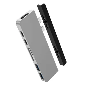 HyperDrive DUO 7-in-2 MacBook Pro Hub Silber 