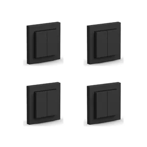 Senic Friends of Hue Switch matt schw. batterieloses 4-fach Schalterset