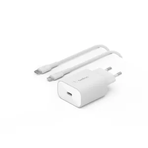 Belkin 25W USB-C Ladegerät PowerDelivery lightning Kabel 1m weiß WCA004vf1MWH-B5