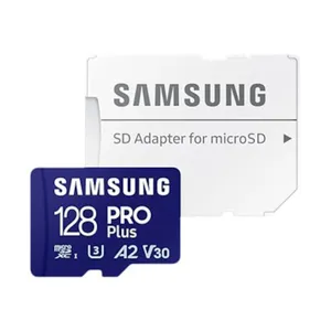 Samsung PRO Plus 128 GB microSDXC-Speicherkarte (180 MB/s, Class U3, V30, A2)