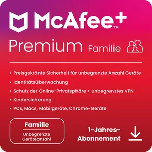McAfee Plus Premium - Family | Download & Produktschlüssel
