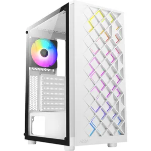 AZZA Spectra White ATX Gaming Tower, RGB Beleuchtung, Glasfenster