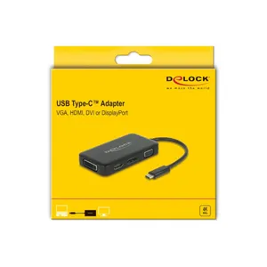 Delock Adapter USB Type-C™ Stecker > VGA / HDMI / DVI / DisplayPort Buchse 