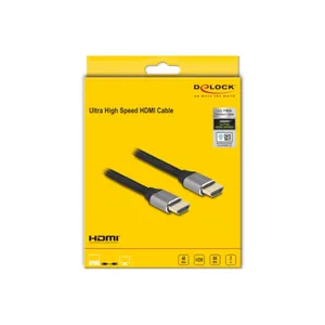 Delock Ultra High Speed HDMI Kabel 48 Gbps 8K 60 Hz grau 2 m zertifiziert