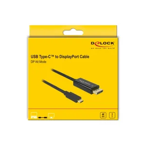 Delock Kabel USB Type-C™ Stecker > DisplayPort Stecker (DP Alt Mode) 4K 60 Hz 2m
