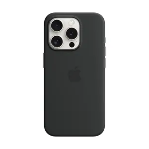 Apple Original iPhone 15 Pro Silicone Case mit MagSafe - Schwarz