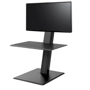 Humanscale QuickStand Eco für ein Monitor, große Tastaturablage, schwarz