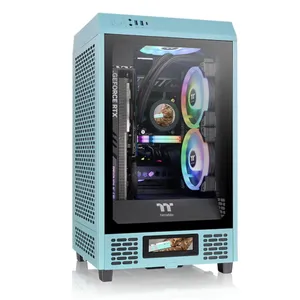 Thermaltake The Tower 200 Mini-Tower Mini-ITX Gehäuse mit Sichtfenster Turquoise