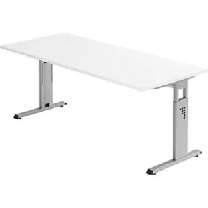 kasierkraft FINO-Schreibtisch, C-Fußgestell, 680-760mm, 1800x800mm, weiß