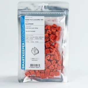 SMARTKEEPER ESSENTIAL 100x RJ45 Port Blockers Orange