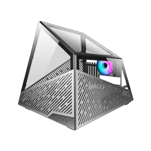 AZZA MESA CSAZ-811 Gaming ATX Tower, Aluminium Rahmen mit Glasfenster RGB