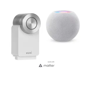Nuki Smart Lock Pro 4. Generation weiß + Apple HomePod mini