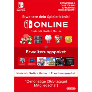 Nintendo Switch Online 12 Monate+ Erweiterungspaket Digital Code