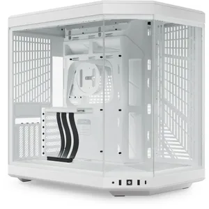 HYTE Y70 Zweikammer ATX Midi Tower Gaming Gehäuse Schneeweiß mit Glasfenster