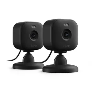 Blink Mini 2 - 2x smarte Plug-in-Sicherheitskameras mit HD-Nachtsicht, schwarz