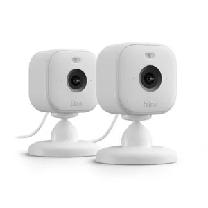 Blink Mini 2 - 2x smarte Plug-in-Sicherheitskameras mit HD-Nachtsicht, weiß