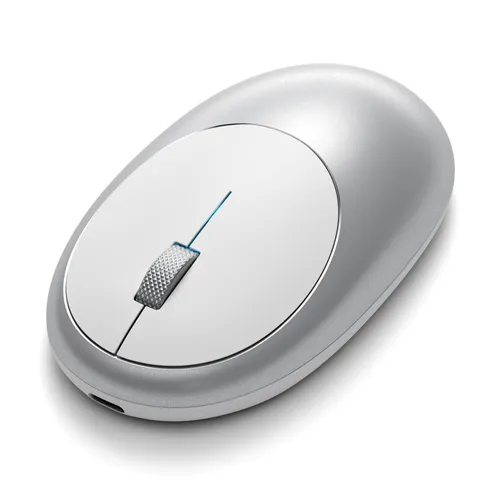 Satechi ST-ABTCMS M1 Bluetooth Wireless Maus aus Aluminium, silber, USB-C Lade-Port