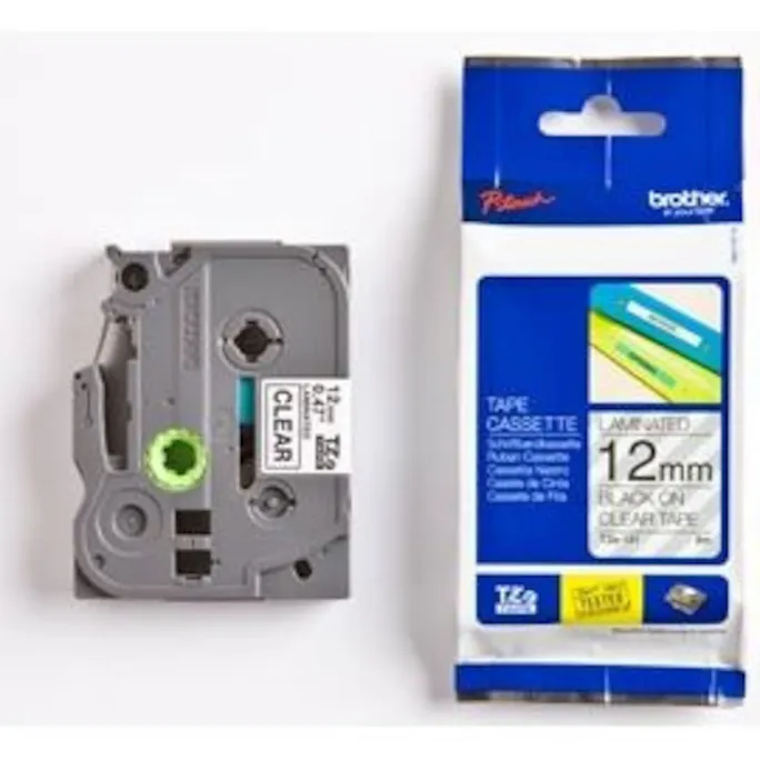 Brother TZe-131 Schriftband schwarz auf transparent Klebeband 8m x 1,2cm