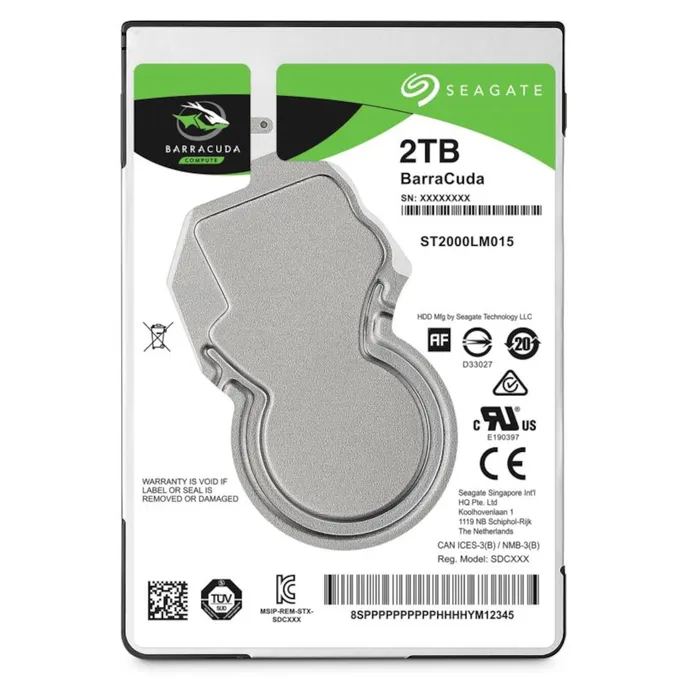 Seagate BarraCuda HDD ST2000LM015 - 2 TB 5400 rpm 128 MB 2,5 Zoll SATA 6 Gbit/s
