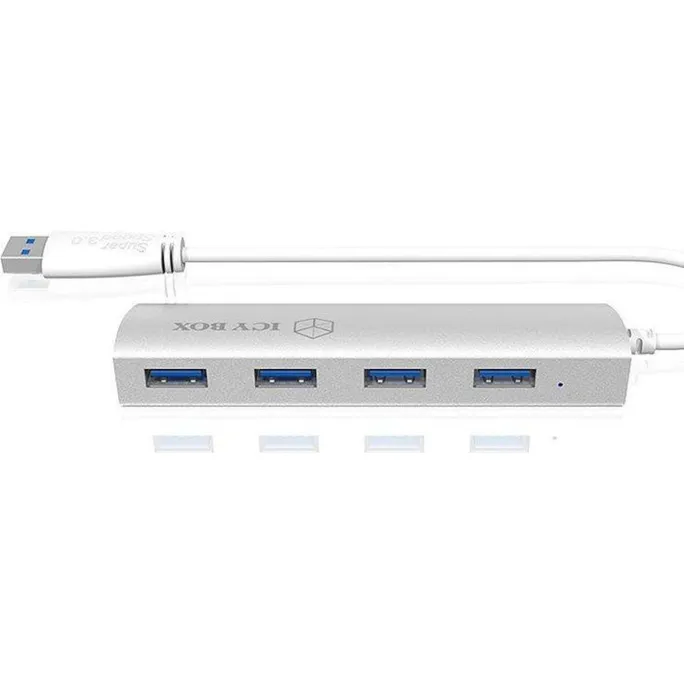RaidSonic Icy Box IB-AC6401 4-Port USB 3.0 Hub silber