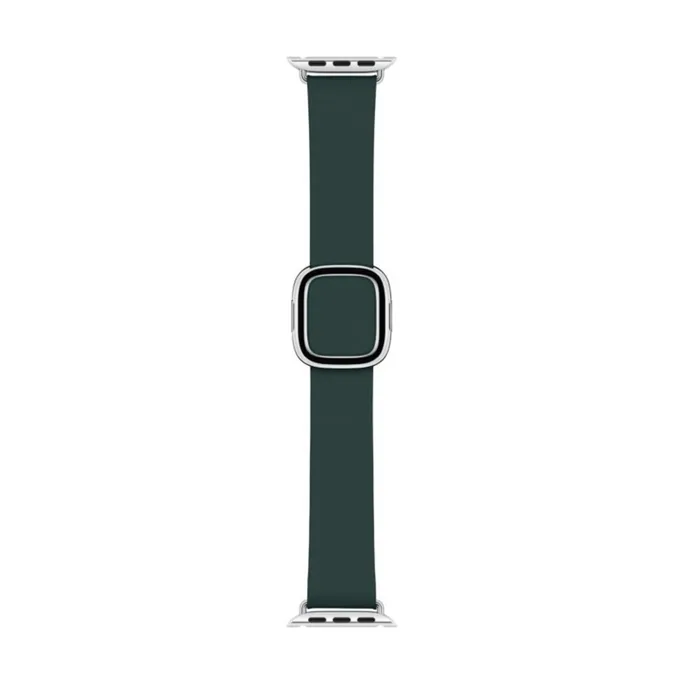 Apple Watch 40mm Modernes Lederarmband Waldgrün medium