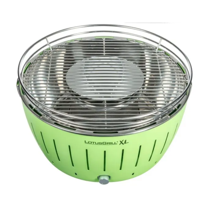 LotusGrill G435 Holzkohlegrill XL rauchfrei, limettengrün