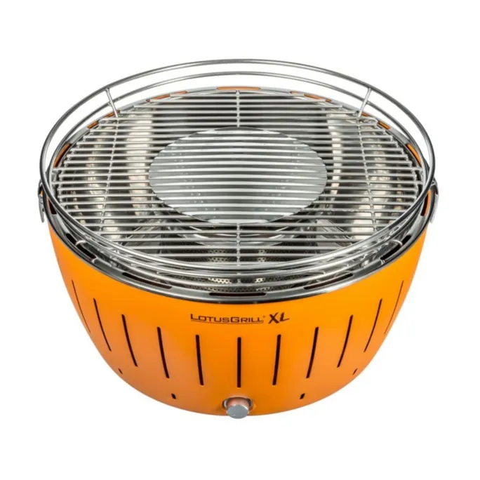 LotusGrill G435 Holzkohlegrill XL rauchfrei, mandarinorange