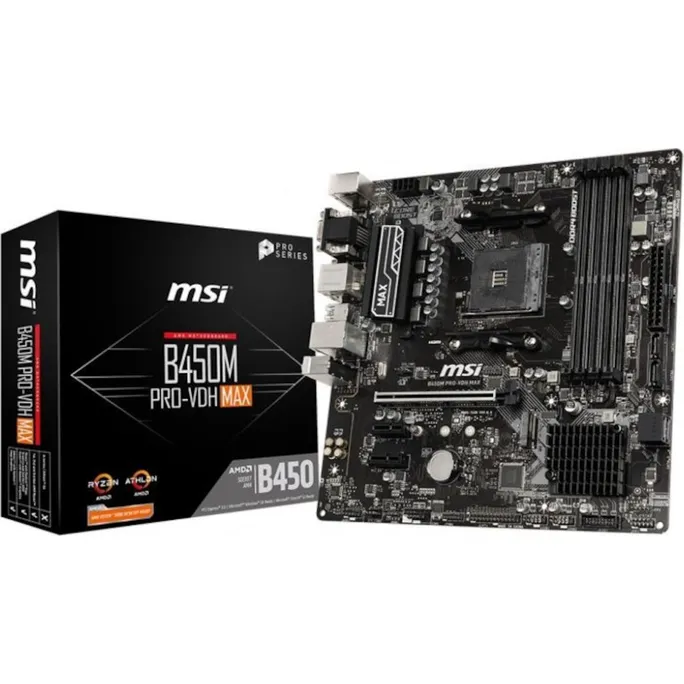 MSI B450M Pro-VDH Max mATX Mainboard Sockel AM4 M.2/DVI/HDMI/VGA
