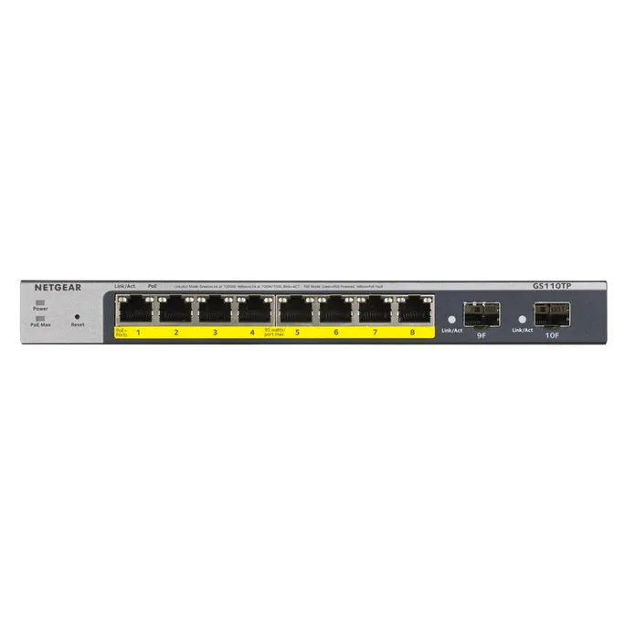Netgear GS110TPv3 8 Port Gigabit Ethernet Smart Switch (8x PoE)