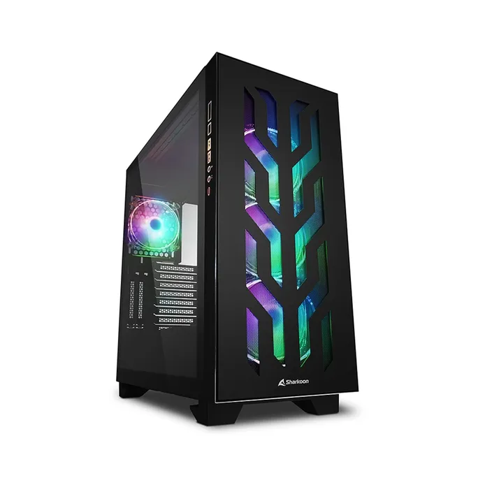 Sharkoon Elite Shark CA300T Tower ATX Gaming Gehäuse RGB, Seitenfenster
