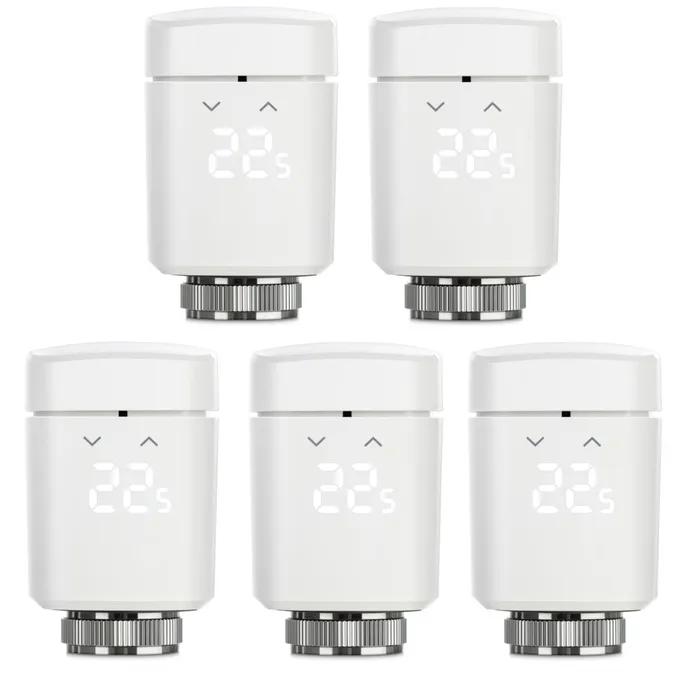 Eve Thermo - smartes Heizkörperthermostat Apple HomeKit Thread, 5er Pack