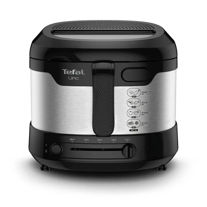 Tefal FF215D  Fritteuse UNO M 1.600W, 1kg Edelstahl/schwarz