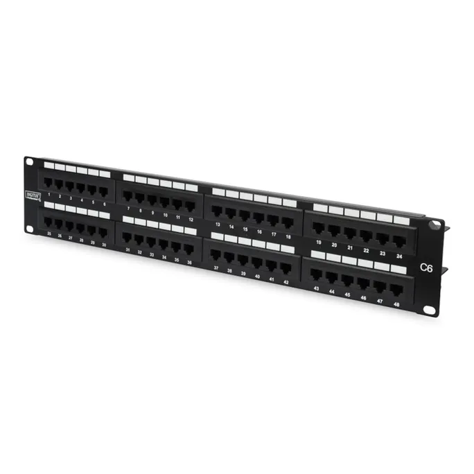 Digitus Patch Panel 48,3cm 19Zoll 48Port Cat6 geschirmt 2HE