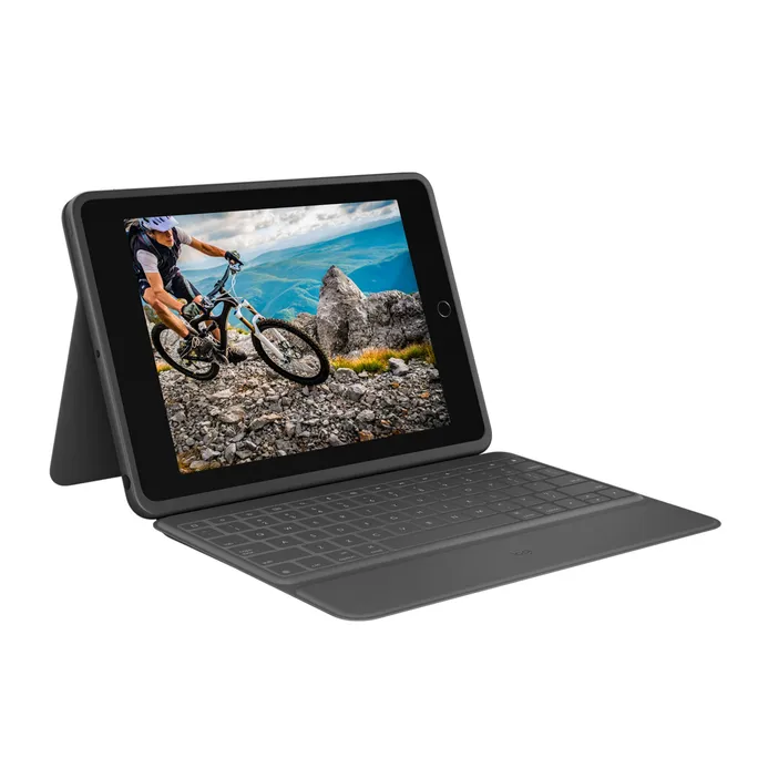 Logitech Rugged Folio Hülle und Tastatur DE für Apple iPad 10,2" (2021 - 2019)