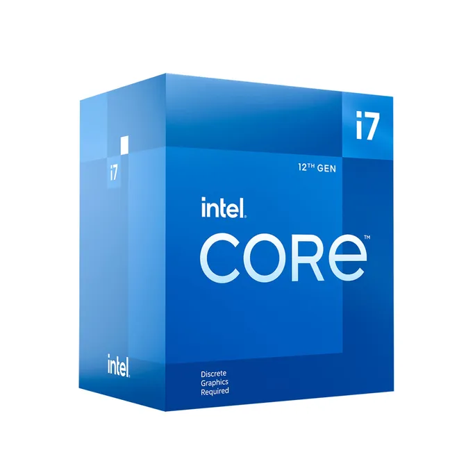 INTEL Core i7-12700F 2,1GHz 8+4 Kerne 25MB Cache Sockel 1700 (Boxed mit Lüfter)